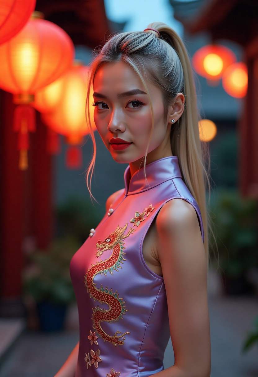 演员在雨夜片场整理头盔